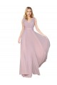 Buy High Neck Long Soft Chiffon Primrose Sleeveless Formal Evening Dress UK