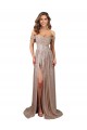 Buy Strapless Long Sequin Champagne Sleeveless Formal Evening Dress UK