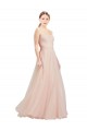 Buy Strapless Long Tulle Pink Sleeveless Semi Evening Dress UK