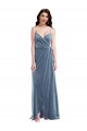 Buy Sweetheart Long Stretch Velvet Dusty Blue Sleeveless Semi Formal Evening Dress UK