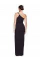 Buy Strapless Long Stretch Crepe Black Sleeveless Formal Evening Dress UK