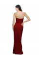 Buy Sweetheart Long Stretch Crepe Burgundy Sleeveless Evening Dress UK