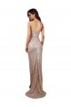 Buy Scoop Neck Long Sequin Champagne Sleeveless Formal Evening Dress UK