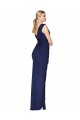 Buy High Neck Long Soft Chiffon Dark Navy Mermaid Sleeveless Formal Evening Dress UK