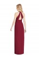 Buy V-Neck Long Soft Chiffon Desert Rose Sleeveless Formal Evening Dress UK