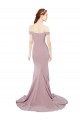 Buy Sweetheart Sweep Train Stretch Crepe Dusty Pink Sleeveless Evening Dress UK