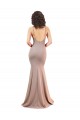 Buy V-Neck Long Stretch Crepe Dusty Pink Sleeveless Black Tie Evening Dress UK