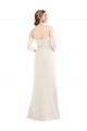 Buy Strapless Long Stretch Crepe Ivory Sleeveless Semi Formal Evening Dress UK