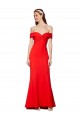 Buy High Neck Long Stretch Crepe Red Sleeveless Evening Dress UK