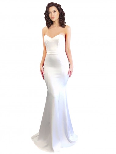 Buy High Neck Long Stretch Crepe White Sleeveless Formal Evening Dress UK