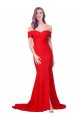 Buy Sweetheart Long Stretch Crepe Red Sleeveless Evening Dress UK