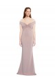 Buy V-Neck Long Stretch Crepe Dusty Pink Sleeveless Formal Evening Dress UK