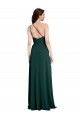 Buy One Shoulder Long Stretch Crepe Midnight Green Sleeveless Formal Evening Dress UK