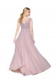 Buy High Neck Long Soft Chiffon Primrose Sleeveless Formal Evening Dress UK