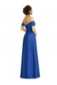 Buy Sweetheart Long Soft Chiffon Royal Blue Cap Sleeves Semi Formal Evening Dress UK