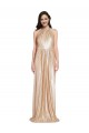 Buy High Neck Long Sequin Gold Sleeveless Formal Evening Dress UK