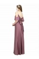 Buy Off the Shoulder Long Silky Satin Cold Shoulder Formal Evening Dress UK